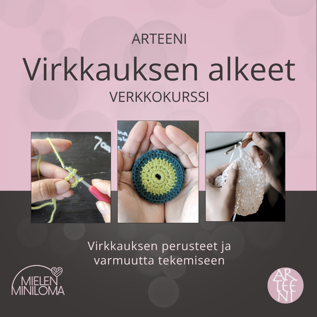 Virkkauksen alkeet ja perusteet voi oppia omaan tahtiin kattavalla virkkauksen alkeet verkkokurssilla